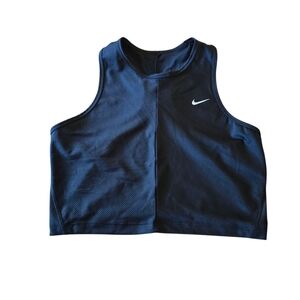 Nike Womes Black Cropped Sports Tank Top Size L